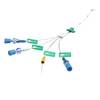 Four-lumen Catheter Set for Catheterization of the vena cava, with combined anti-pathogenic and anti-thr-Certofix® protect Quattro