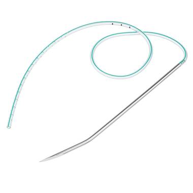 Redon drain with single-use, pre-connected needle for wound drainage systems-Redon Needle with preconnected Drain