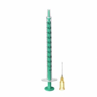 Fine Dosage Syringe, 1ml, 2-piece, with enclosed needle-Injekt F Duo