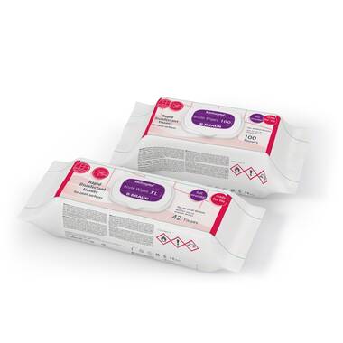 both sizes of disinfectant tissues-Meliseptol® acute Wipes 2 types